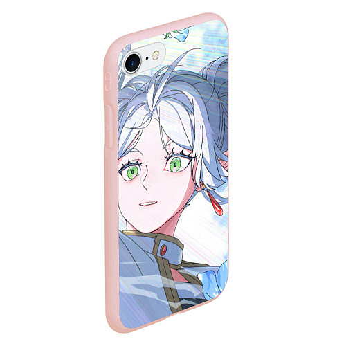 Чехол iPhone 7/8 матовый Sousou no Frieren Фрирен beautiful smile / 3D-Светло-розовый – фото 2