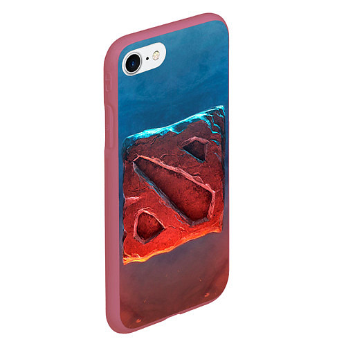 Чехол iPhone 7/8 матовый Dota 2: Symbol / 3D-Малиновый – фото 2