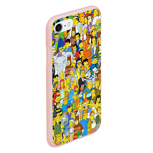 Чехол iPhone 7/8 матовый Simpsons Stories / 3D-Светло-розовый – фото 2