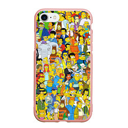 Чехол iPhone 7/8 матовый Simpsons Stories, цвет: 3D-светло-розовый