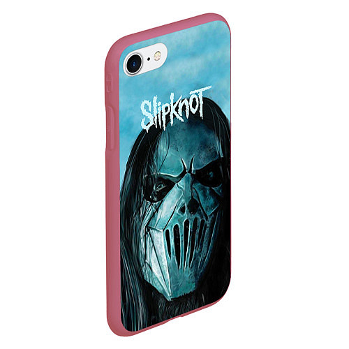 Чехол iPhone 7/8 матовый Slipknot / 3D-Малиновый – фото 2