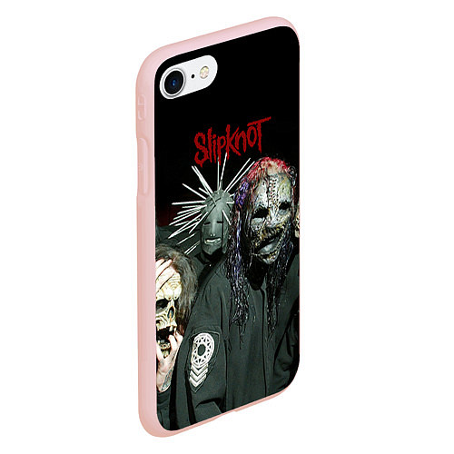 Чехол iPhone 7/8 матовый Slipknot / 3D-Светло-розовый – фото 2