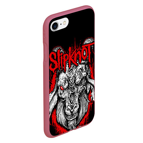 Чехол iPhone 7/8 матовый Slipknot / 3D-Малиновый – фото 2