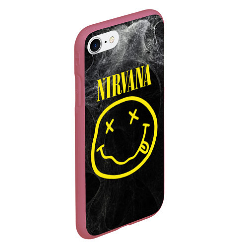 Чехол iPhone 7/8 матовый Nirvana Smoke / 3D-Малиновый – фото 2