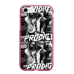 Чехол iPhone 7/8 матовый The Prodigy, цвет: 3D-малиновый