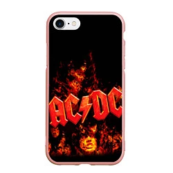 Чехол iPhone 7/8 матовый AC/DC Flame