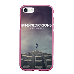 Чехол iPhone 7/8 матовый Imagine Dragons: Night Visions, цвет: 3D-малиновый