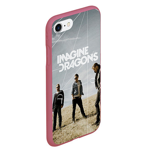 Чехол iPhone 7/8 матовый Imagine Dragons: Boys / 3D-Малиновый – фото 2