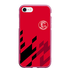 Чехол iPhone 7/8 матовый Sevilla FC, цвет: 3D-малиновый