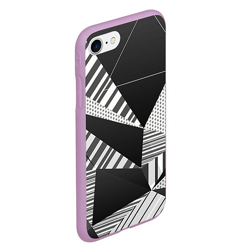Чехол iPhone 7/8 матовый Геометрия / 3D-Сиреневый – фото 2