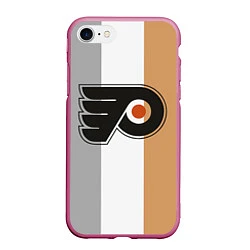 Чехол iPhone 7/8 матовый Philadelphia Flyers, цвет: 3D-малиновый