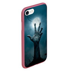 Чехол iPhone 7/8 матовый Рука, цвет: 3D-малиновый — фото 2