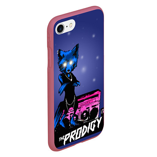 Чехол iPhone 7/8 матовый The Prodigy: Night Fox / 3D-Малиновый – фото 2