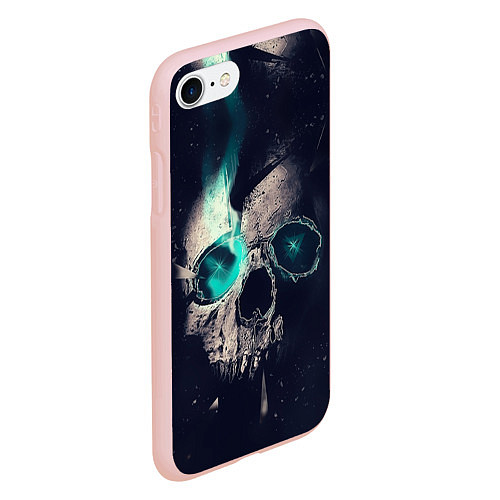 Чехол iPhone 7/8 матовый Skull eyes / 3D-Светло-розовый – фото 2