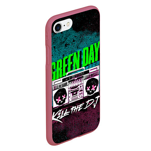 Чехол iPhone 7/8 матовый Green Day: Kill the DJ / 3D-Малиновый – фото 2