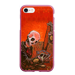 Чехол iPhone 7/8 матовый Скелет с гитарой