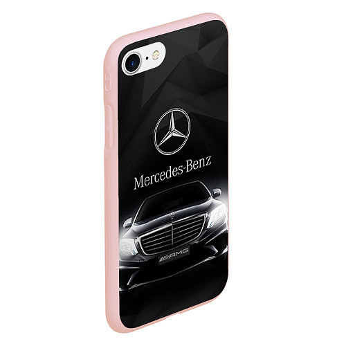 Чехол iPhone 7/8 матовый Mercedes / 3D-Светло-розовый – фото 2