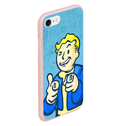 Чехол iPhone 7/8 матовый Fallout: It's okey / 3D-Светло-розовый – фото 2