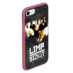 Чехол iPhone 7/8 матовый Limp Bizkit: Rock in to you, цвет: 3D-малиновый — фото 2