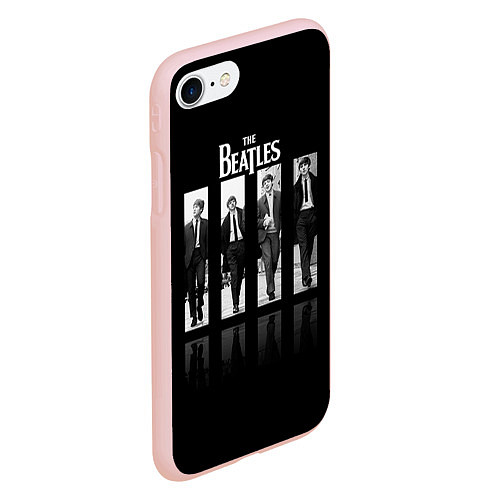 Чехол iPhone 7/8 матовый The Beatles: Man's / 3D-Светло-розовый – фото 2