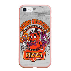 Чехол iPhone 7/8 матовый Freddy Pizza, цвет: 3D-светло-розовый