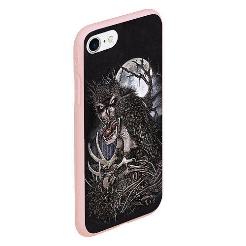 Чехол iPhone 7/8 матовый Ночной охотник / 3D-Светло-розовый – фото 2
