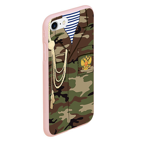 Чехол iPhone 7/8 матовый Униформа дембеля / 3D-Светло-розовый – фото 2