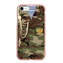 Чехол iPhone 7/8 матовый Униформа дембеля, цвет: 3D-светло-розовый