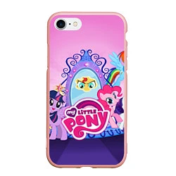 Чехол iPhone 7/8 матовый My Little Pony, цвет: 3D-светло-розовый