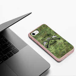 Чехол iPhone 7/8 матовый Hunting & Fishing, цвет: 3D-светло-розовый — фото 2