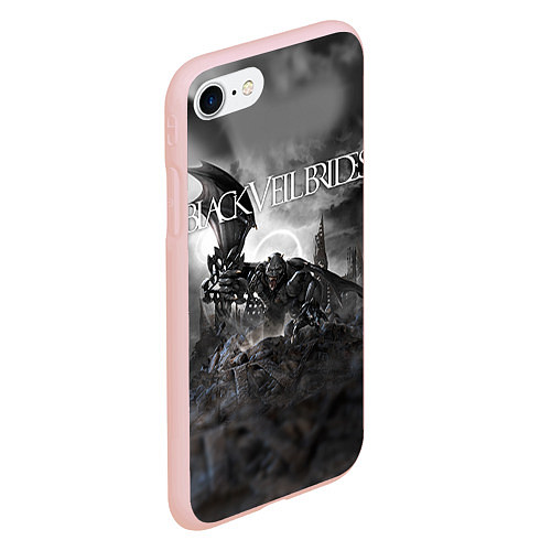 Чехол iPhone 7/8 матовый Black Veil Brides: Faithless / 3D-Светло-розовый – фото 2