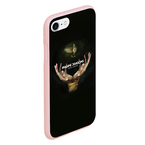 Чехол iPhone 7/8 матовый Imagine Dragons: Smoke + Mirrors / 3D-Светло-розовый – фото 2