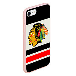 Чехол iPhone 7/8 матовый Chicago Blackhawks, цвет: 3D-светло-розовый — фото 2