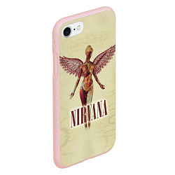 Чехол iPhone 7/8 матовый Nirvana Angel, цвет: 3D-светло-розовый — фото 2