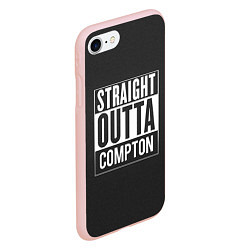 Чехол iPhone 7/8 матовый Straight Outta Compton, цвет: 3D-светло-розовый — фото 2