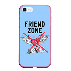 Чехол iPhone 7/8 матовый Friendzone, цвет: 3D-малиновый
