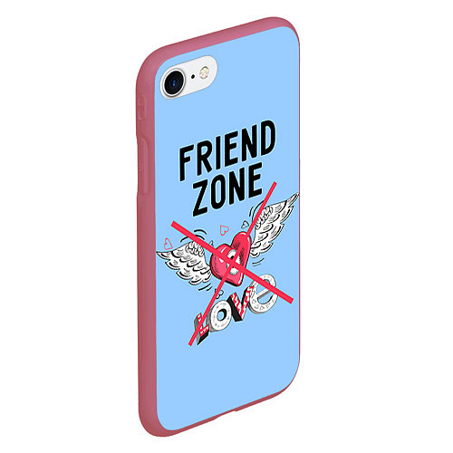 Чехол iPhone 7/8 матовый Friendzone / 3D-Малиновый – фото 2