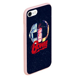 Чехол iPhone 7/8 матовый Bowie Space, цвет: 3D-светло-розовый — фото 2