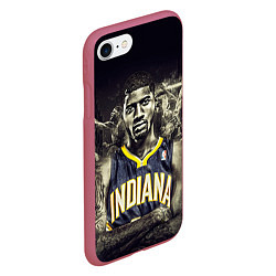 Чехол iPhone 7/8 матовый Баскетболисты NBA, цвет: 3D-малиновый — фото 2