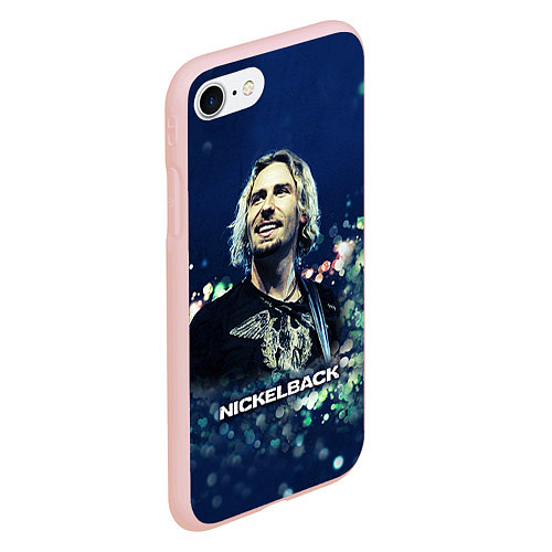 Чехол iPhone 7/8 матовый Nickelback: Chad Kroeger / 3D-Светло-розовый – фото 2