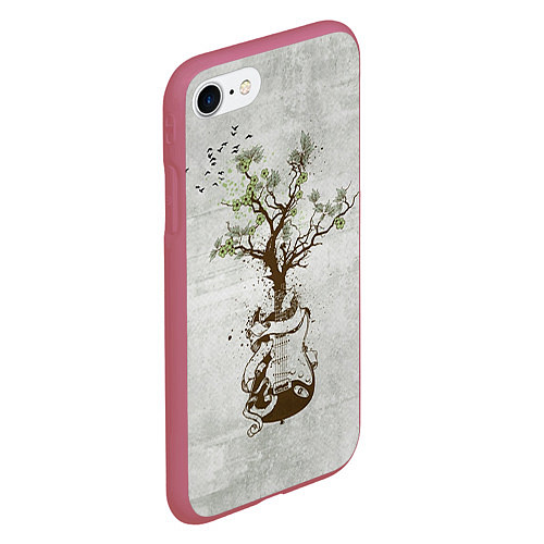 Чехол iPhone 7/8 матовый Three Days Grace: Tree / 3D-Малиновый – фото 2