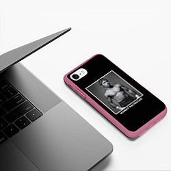 Чехол iPhone 7/8 матовый Manny Pacquiao: Photo, цвет: 3D-малиновый — фото 2