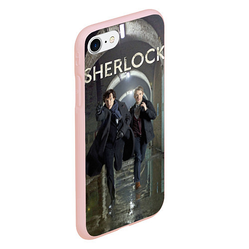 Чехол iPhone 7/8 матовый Sherlock Break / 3D-Светло-розовый – фото 2