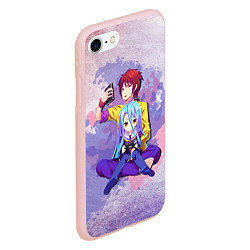 Чехол iPhone 7/8 матовый No Game No Life, цвет: 3D-светло-розовый — фото 2