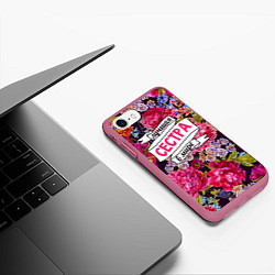Чехол iPhone 7/8 матовый Сестре, цвет: 3D-малиновый — фото 2