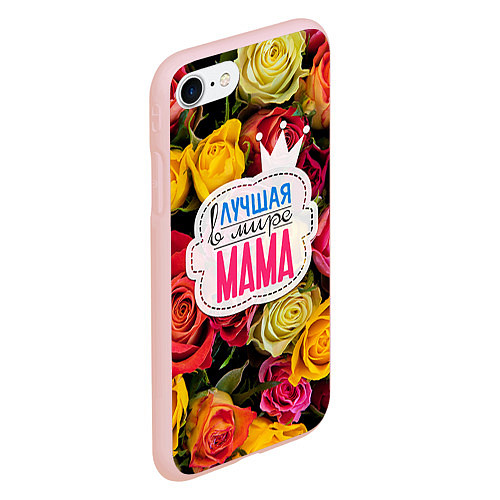 Чехол iPhone 7/8 матовый Маме / 3D-Светло-розовый – фото 2