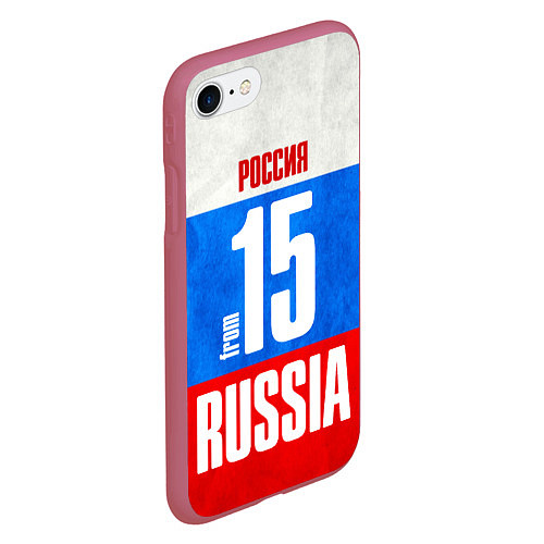 Чехол iPhone 7/8 матовый Russia: from 15 / 3D-Малиновый – фото 2