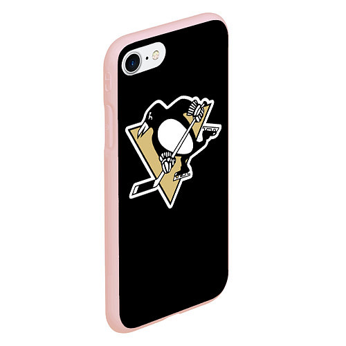 Чехол iPhone 7/8 матовый Pittsburgh Penguins: Malkin / 3D-Светло-розовый – фото 2