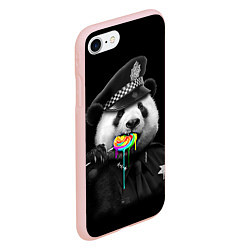 Чехол iPhone 7/8 матовый Панда с карамелью, цвет: 3D-светло-розовый — фото 2