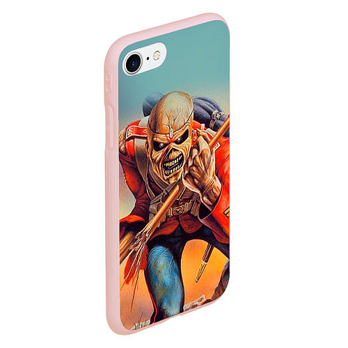 Чехол iPhone 7/8 матовый Iron Maiden: Crash arrow / 3D-Светло-розовый – фото 2